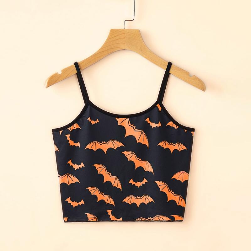 

Halloween All Over Print Crop Cami, Multicolor