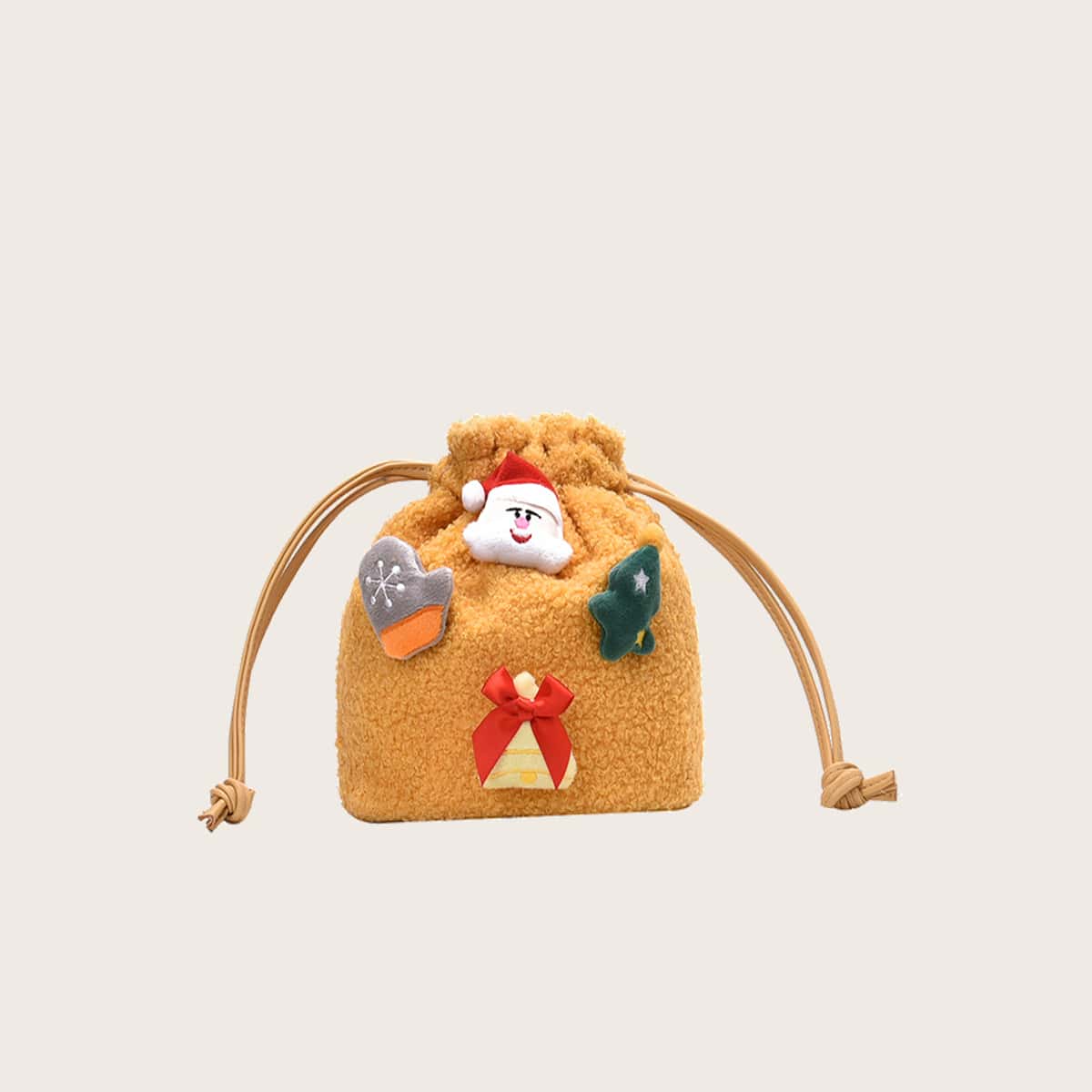

Christmas Cartoon Drawstring Bucket Bag, Yellow