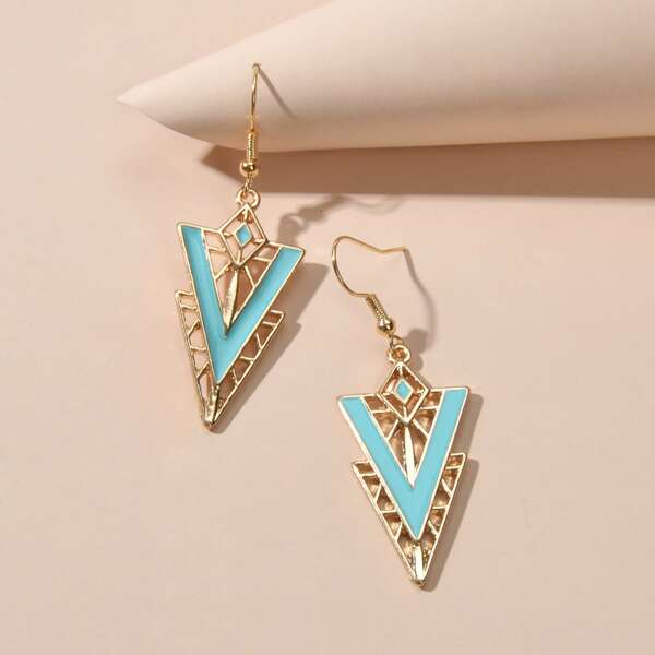 

Two Tone Drop Earrings, Gold