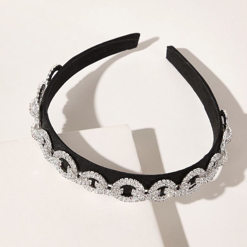 

Rhinestone Decor Hair Hoop, Black