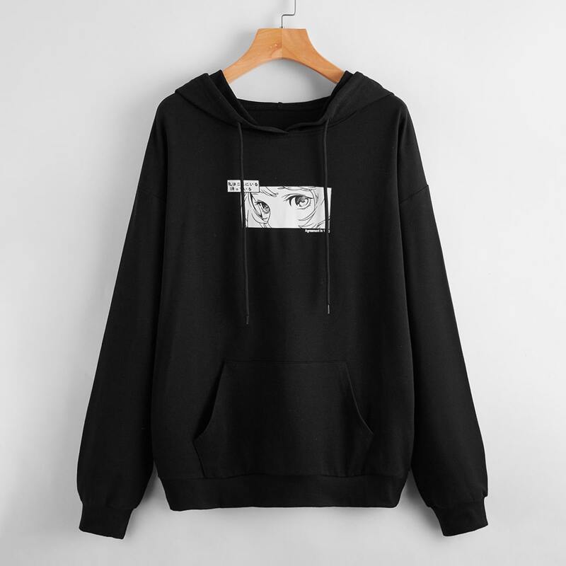

Kangaroo Pocket Comics Graphic Hoodie, Black