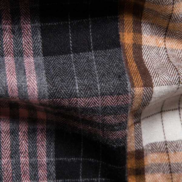 

Men Plaid Print Button Front Flannel Shirt, Multicolor