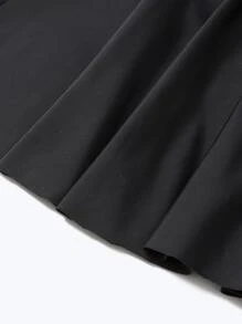 SHEIN Swim Summer Beach Ruffle Hem Bikini Skort - Black - View 5