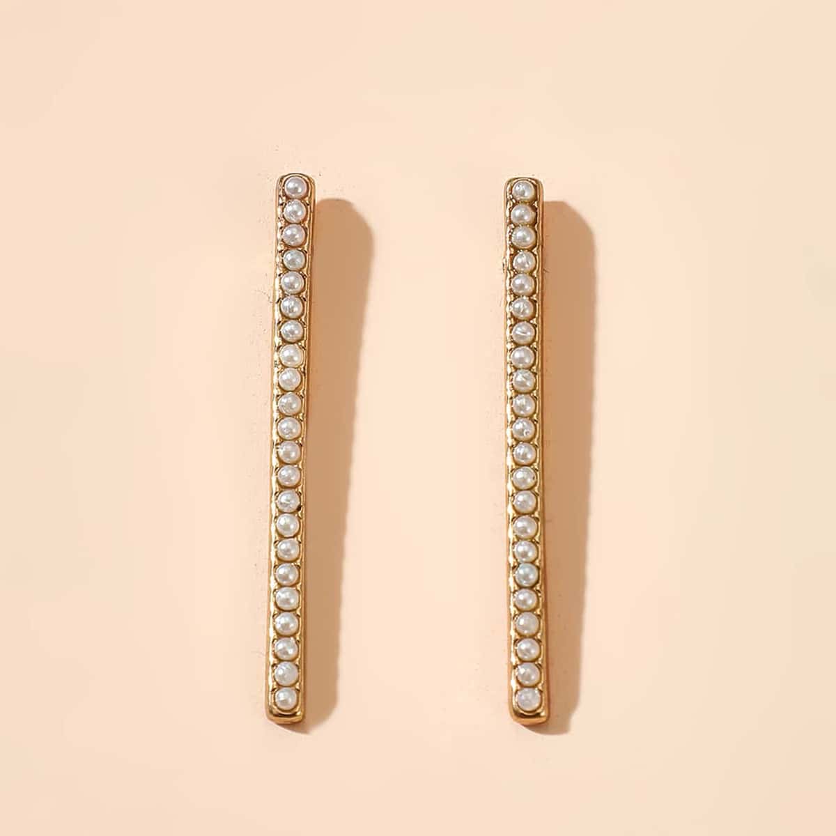 

Faux Pearl Earrings, White