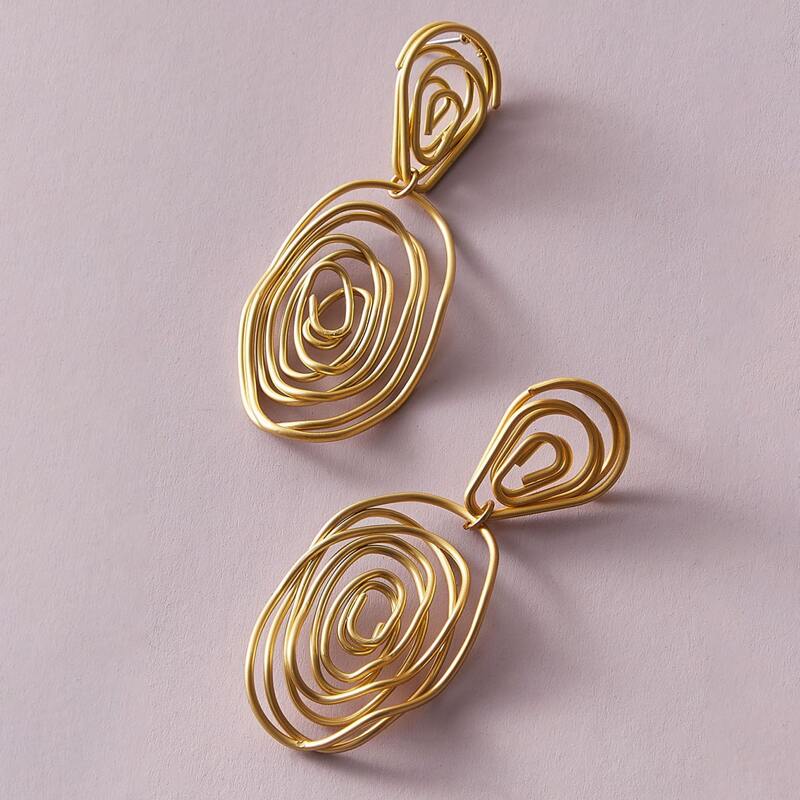 

1pair Drop Earrings, Gold