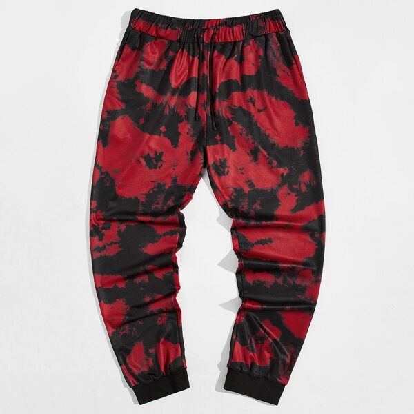 

Men Tie Dye Drawstring Waist Sweatpants, Multicolor