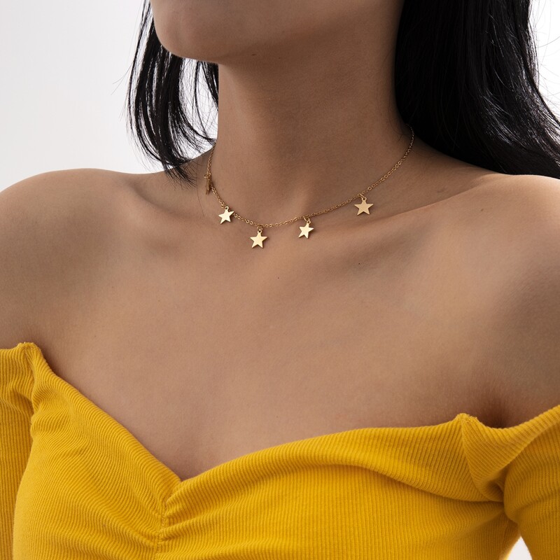 

Star Charm Necklace, Gold