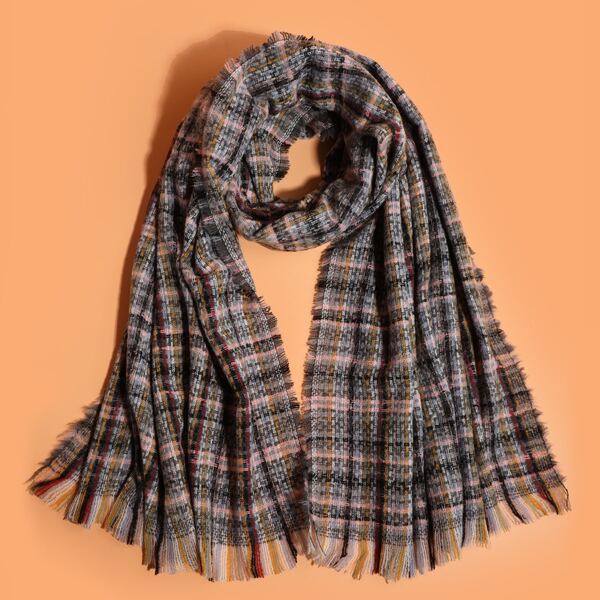 

Plaid Pattern Scarf, Multicolor