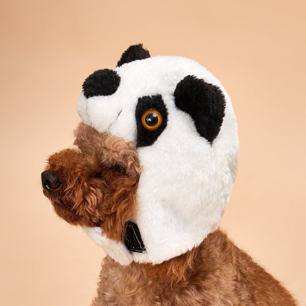

1pc Panda Shaped Dog Hat, White