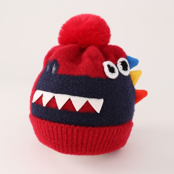 

Toddler Kids Cartoon Pom Pom Beanie, Multicolor