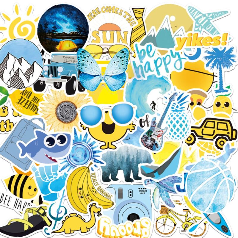 

100pcs Mixed Pattern DIY Sticker, Multicolor