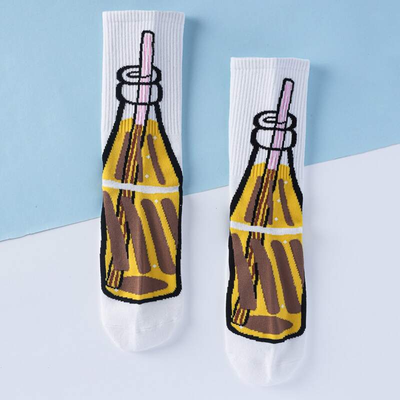 

Drink Pattern Socks, Multicolor