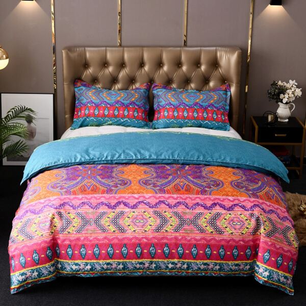 

Vintage Pattern Bedding Set Without Filler, Multicolor