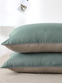 Set de cama unicolor sin relleno - Verde - Ver 2