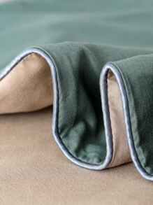 Set de cama unicolor sin relleno - Verde - Ver 4