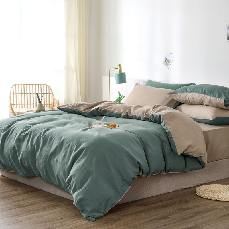 

Plain Bedding Set Without Filler, Green