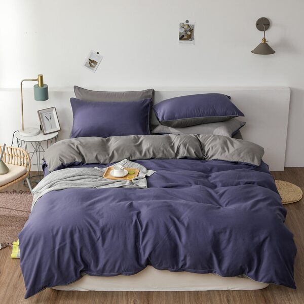 

Plain Bedding Set Without Filler, Purple