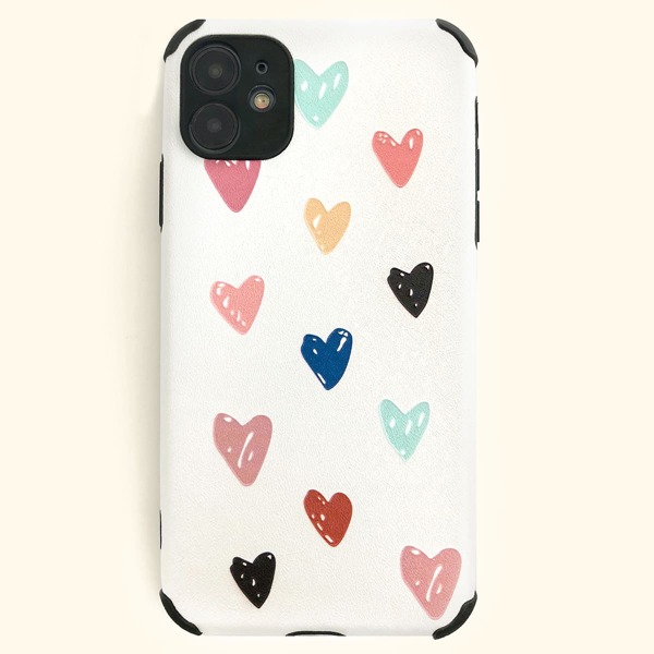 

Чехол для iPhone с рисунком сердца, Многоцветный