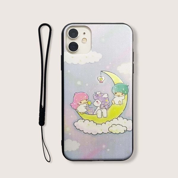 

Чехол для iPhone с мультипликационным рисунком и шнурком, Многоцветный