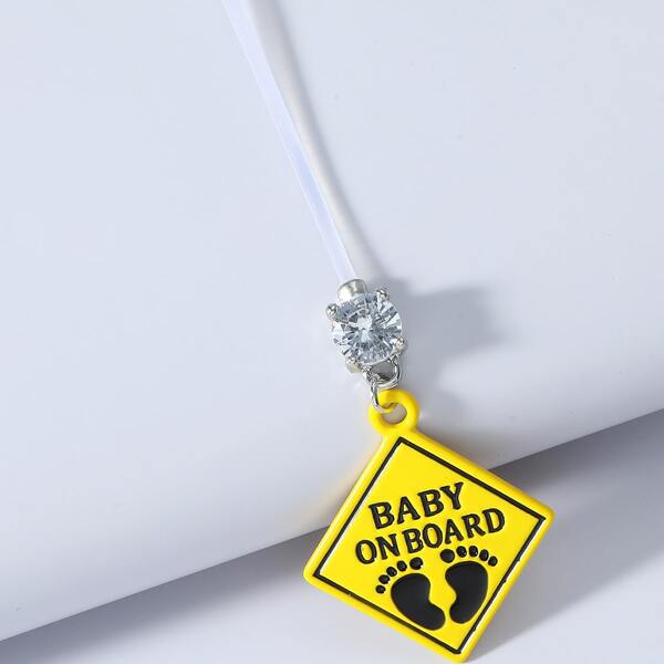 

Rhinestone Detail Belly Ring, Yellow