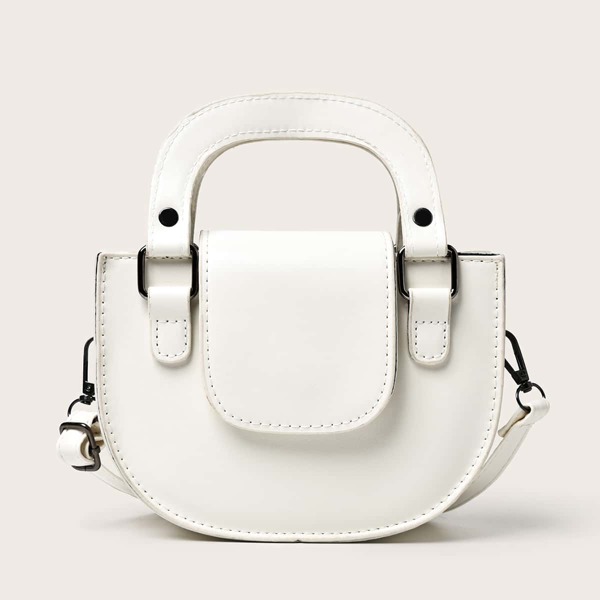 

Minimalist Double Handle Satchel Bag, White