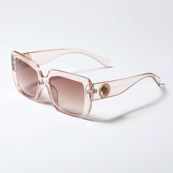 

Rhinestone Decor Acrylic Frame Sunglasses