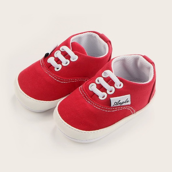 

Baby Girl Slip On Canvas Shoes, Red