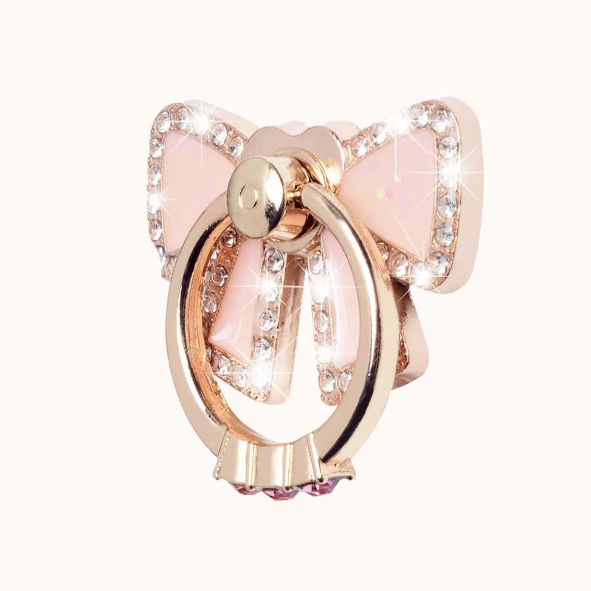 

Rhinestone Decor Bow Phone Ring Holder, Multicolor