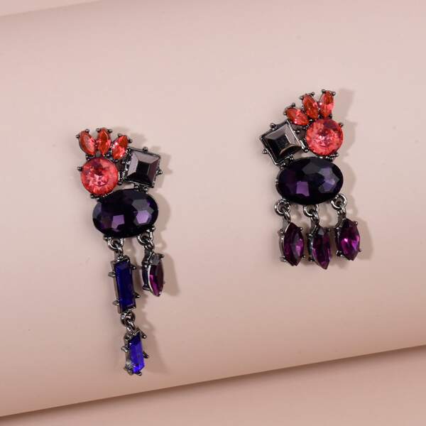 

Gemstone Drop Earrings, Purple