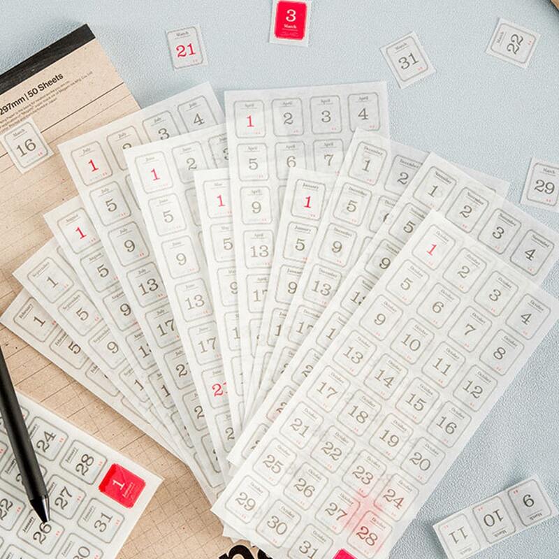 

12sheets Calendar Sticker, Multicolor