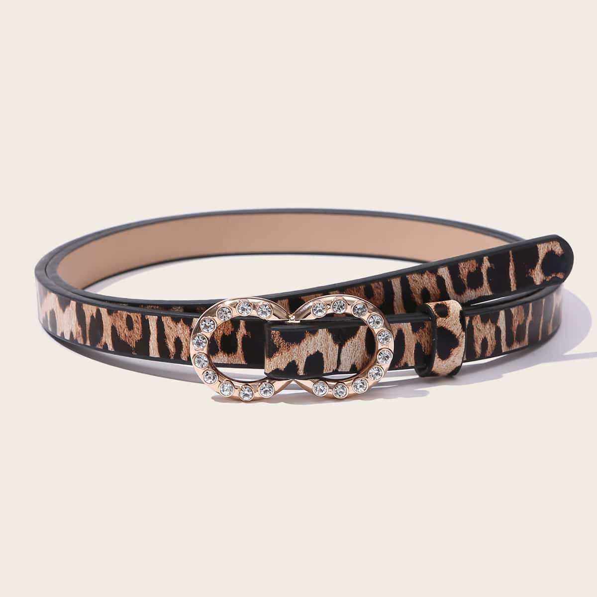 

Leopard Pattern Belt, Multicolor