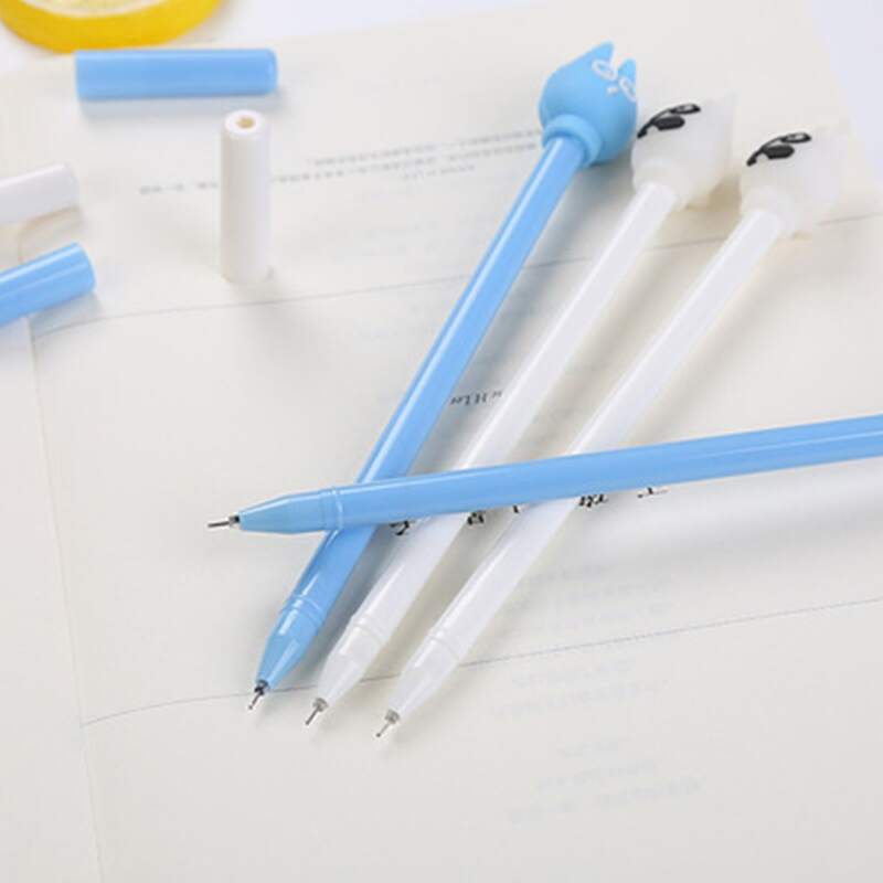 

4pcs Cartoon Gel Pen, Black