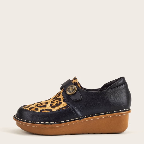 

Leopard Slip On Wedges, Multicolor