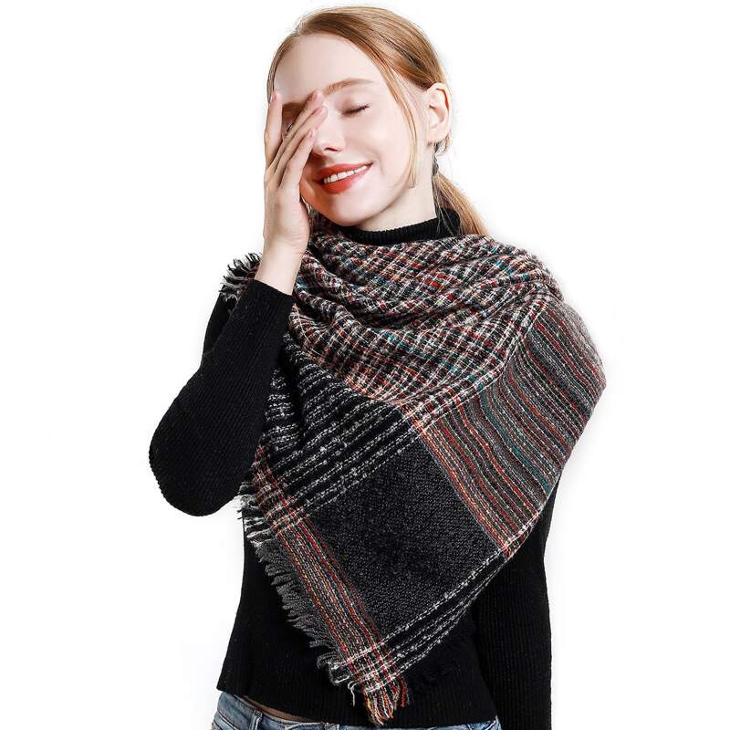 

Plaid Pattern Scarf, Multicolor