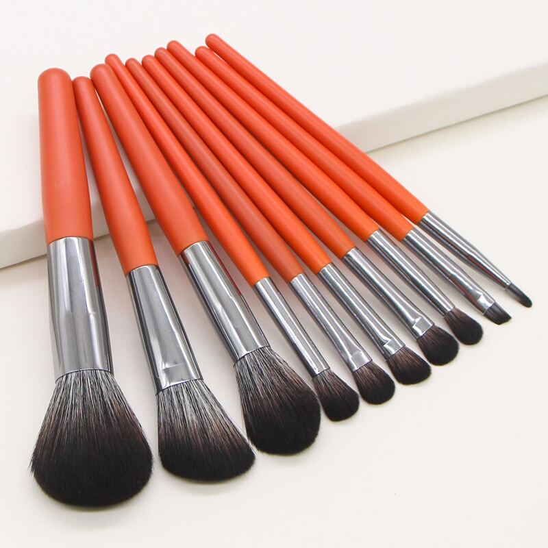 

10pcs Makeup Brush Set, Red