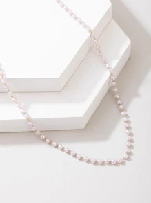 imoli Faux Pearl Chain Choker