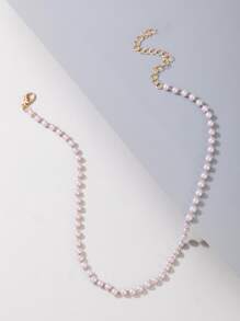 imoli Faux Pearl Chain Choker