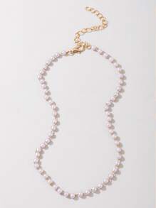imoli Faux Pearl Chain Choker