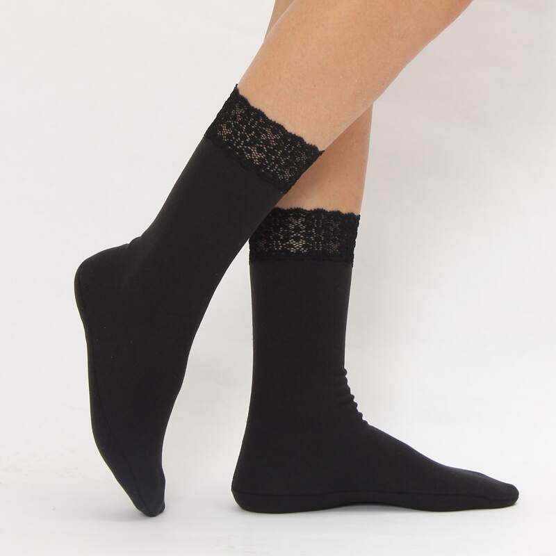 

Plain Warm Socks, Black