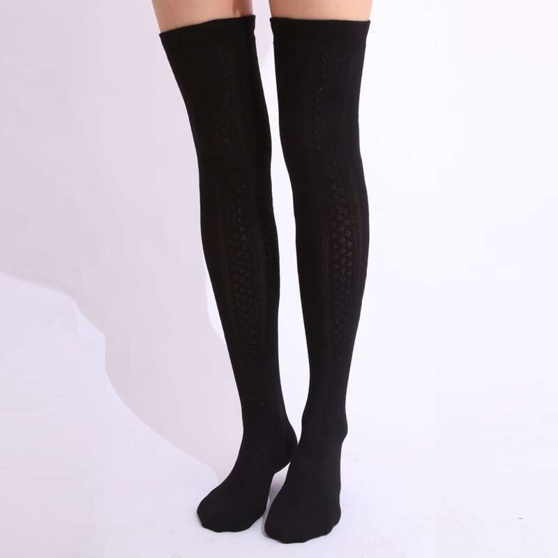 

Hollow Out Over The Knee Socks, Clear