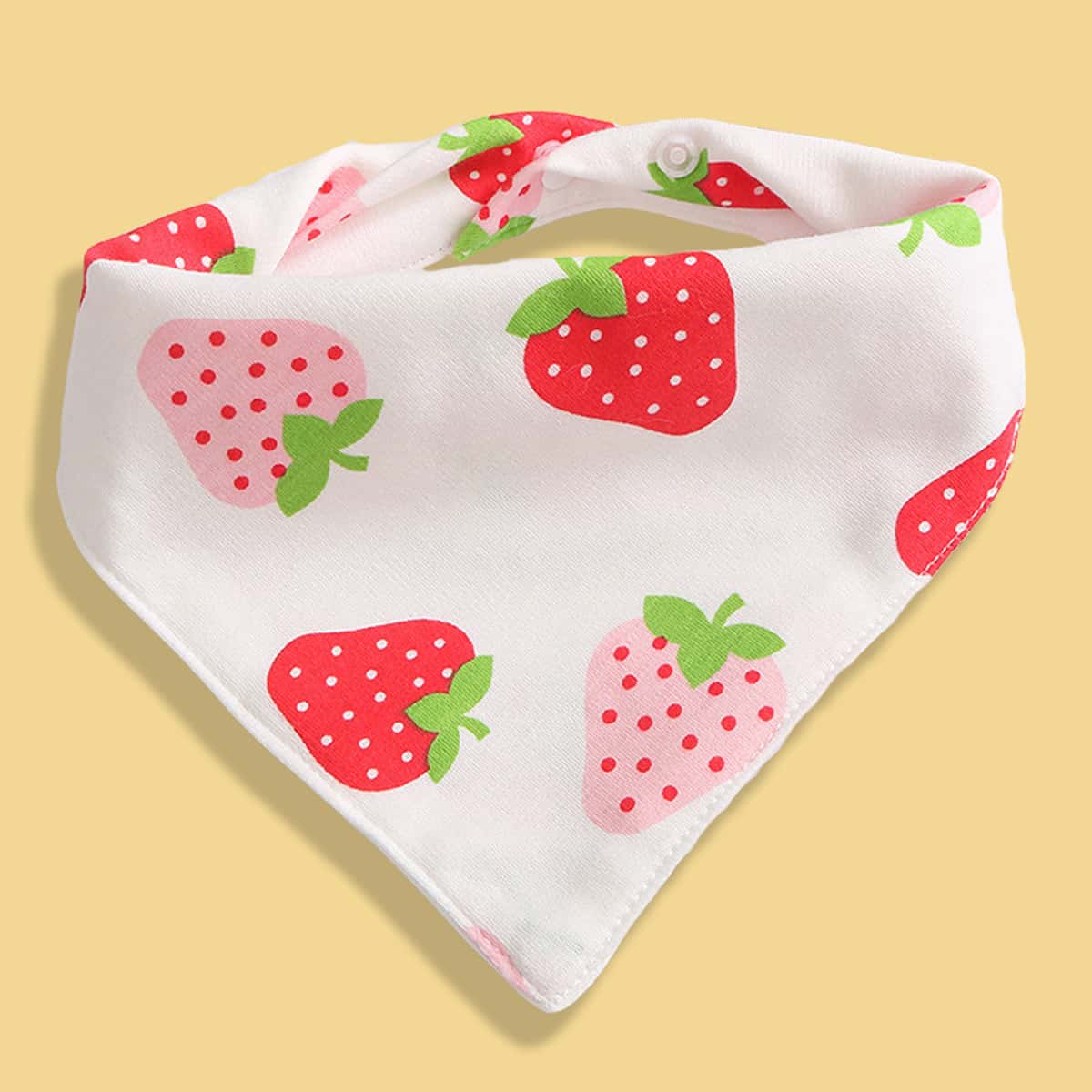 

1pc Strawberry Print Cat Bandana, White
