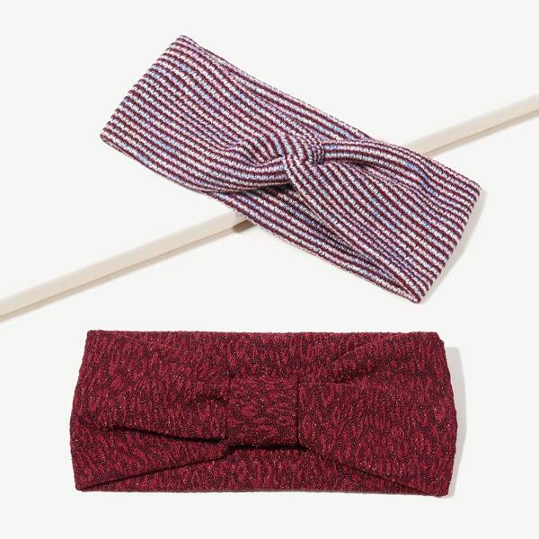 

2pcs Simple Headband, Multicolor