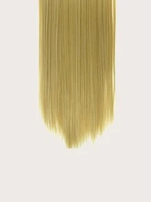 Clip In Hair Extensions Blonde Color 16 CLips 22 Inch Long Straight Hair Extension For Women Full Head Synthetic Hair Extensions Hairpieces 7 PCS Set - Gold - View 4