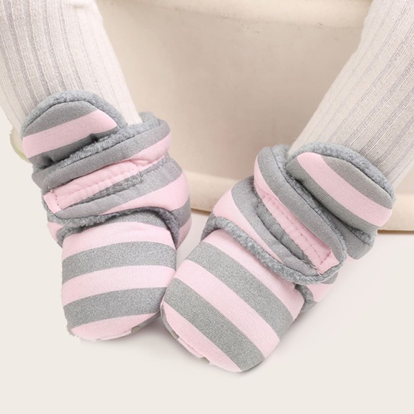 

Baby Girls Striped Ankle Boots, Pink