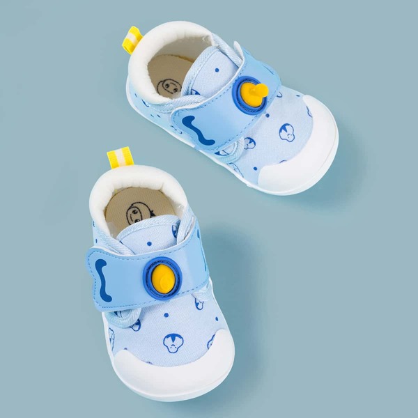 

Baby Boys Cartoon Graphic Velcro Strap Sneakers, Blue