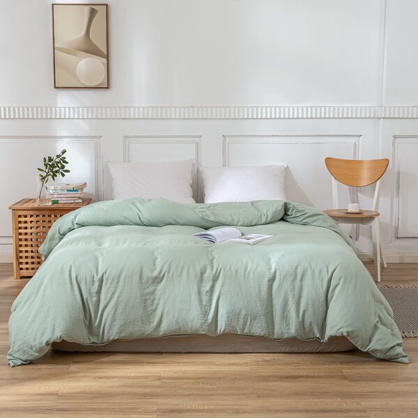 

Solid Color Duvet Cover Without Filler, Green