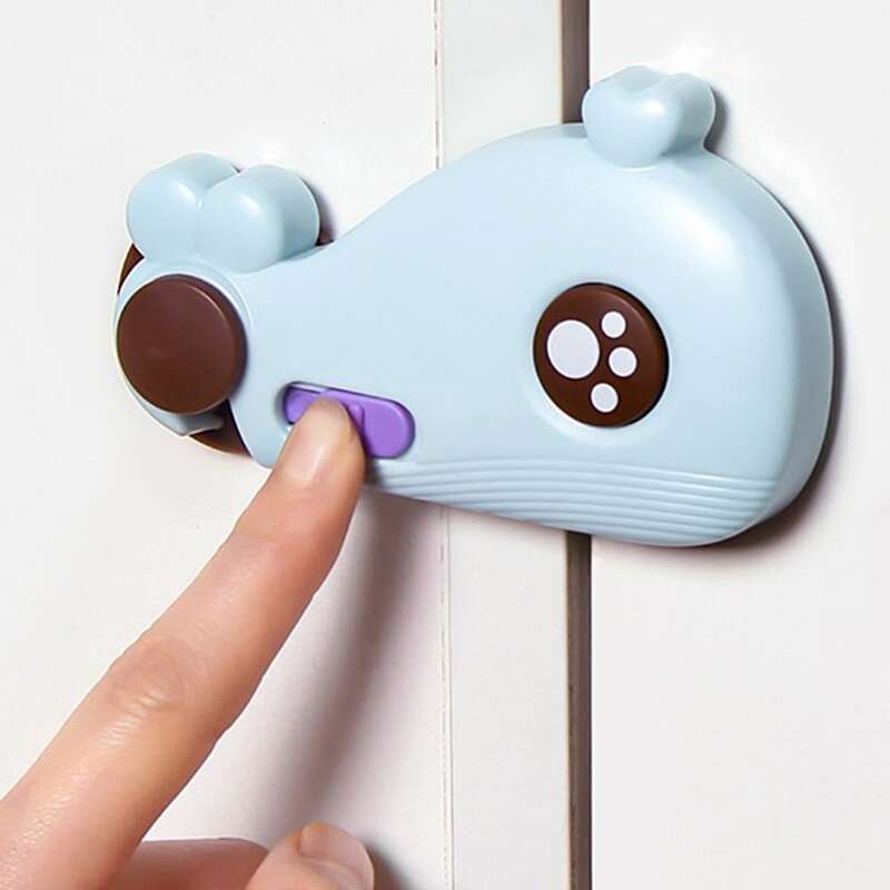 

1pc Kids Whale Shaped Safety Lock, Blue