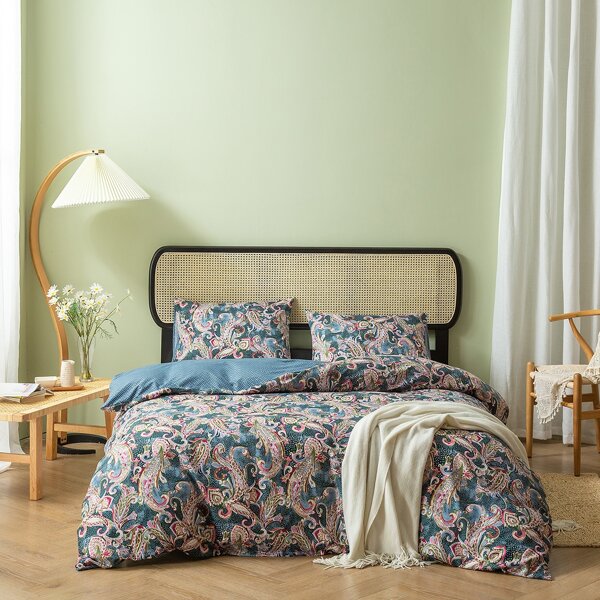 

Flower Print Bedding Set Without Filler, Multicolor