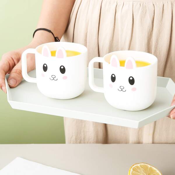 

1pc Cartoon Rabbit Cup, White
