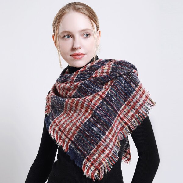 

Plaid Pattern Scarf, Multicolor